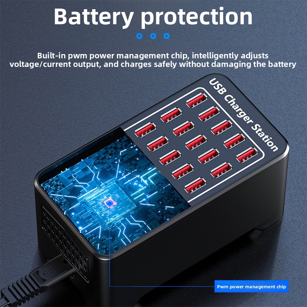 Multi Port Desktop USB Charger Station — Home Tech | Kinetic Source