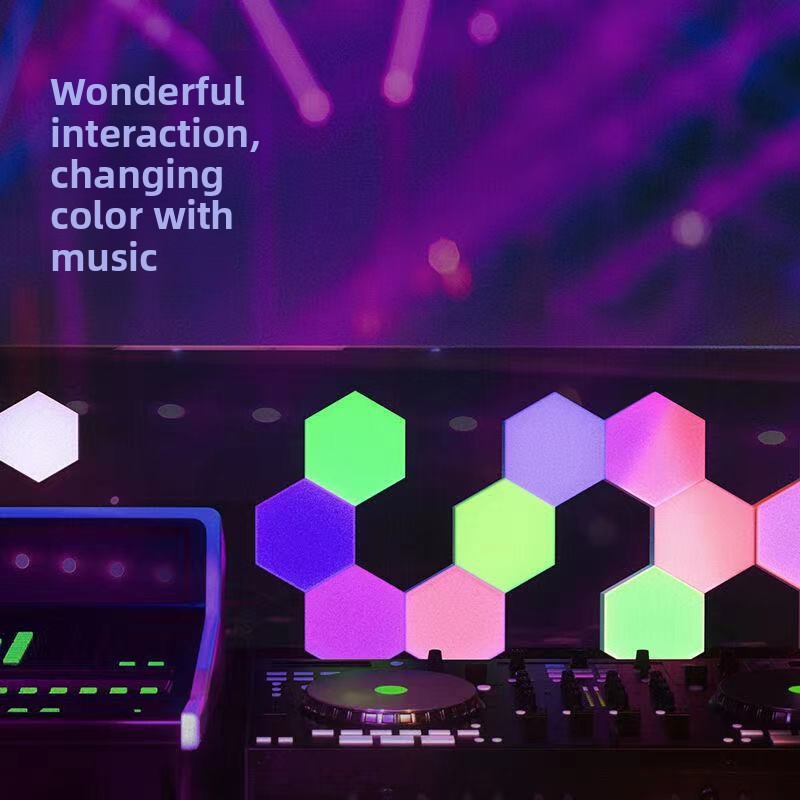 Hexagonal RGB Smart LED Light Panel view 2