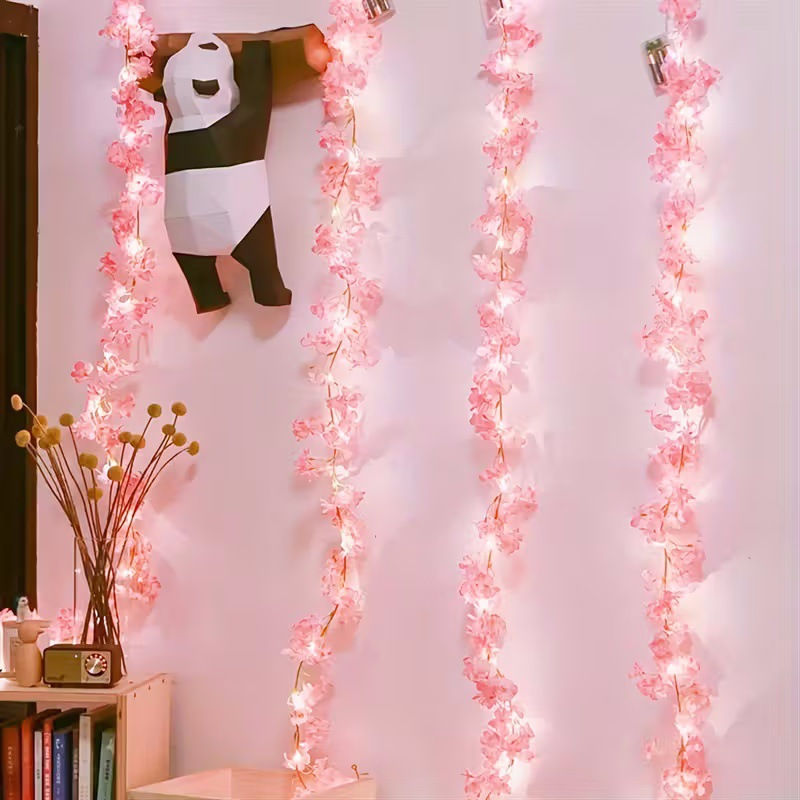 Pink Cherry Blossom String Lights