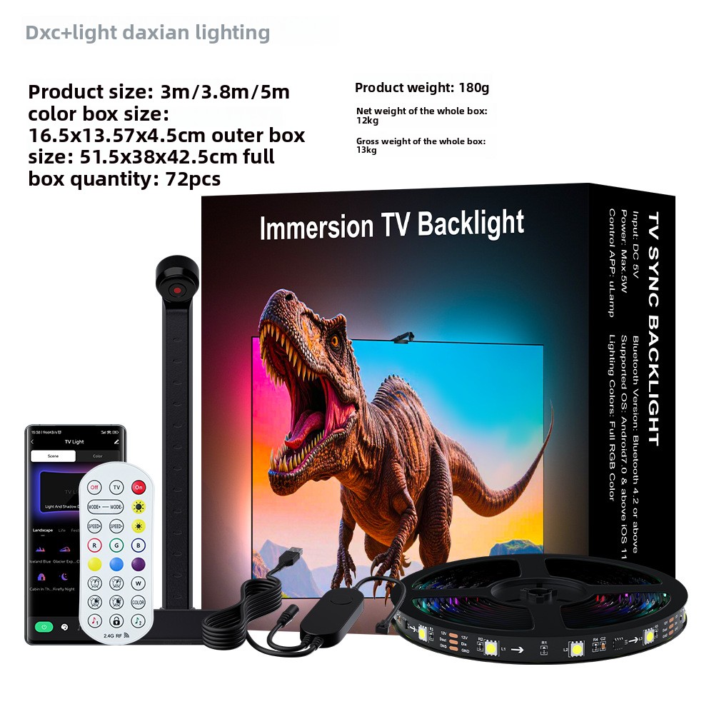 USB Bluetooth Sync RGB LED TV Ambiance Light Strip view 6
