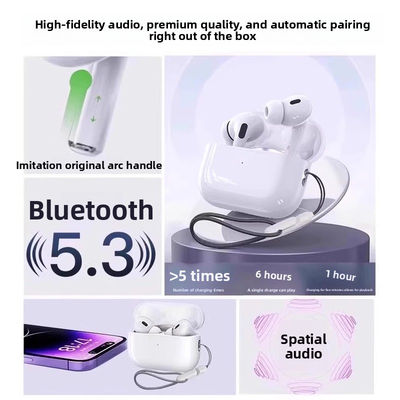 Pro Wireless Bluetooth Earbuds with ANC and Charging Case view 6