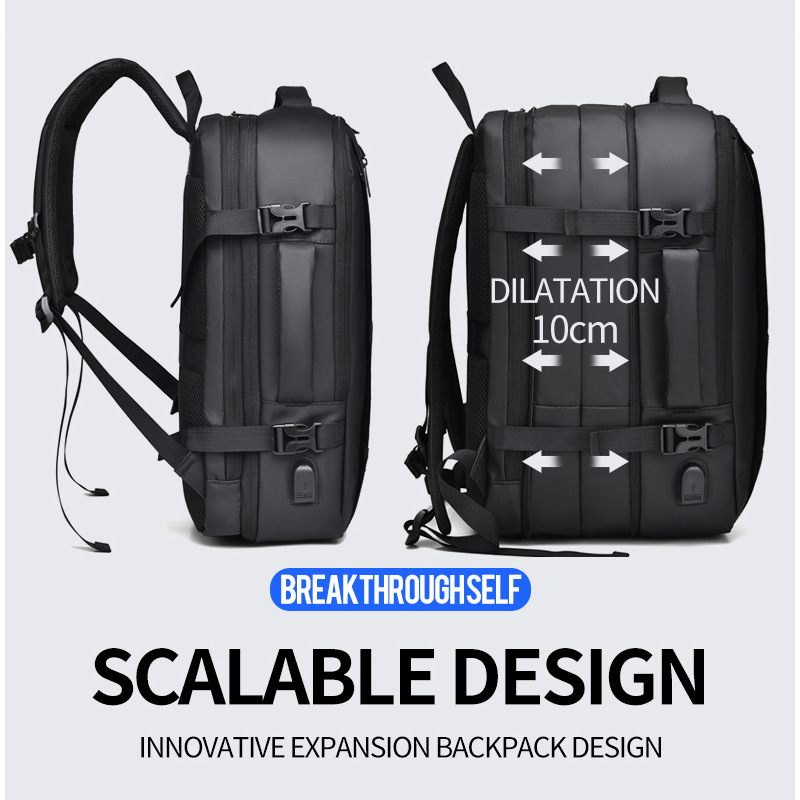 Expandable Laptop Backpack with USB Port view 2
