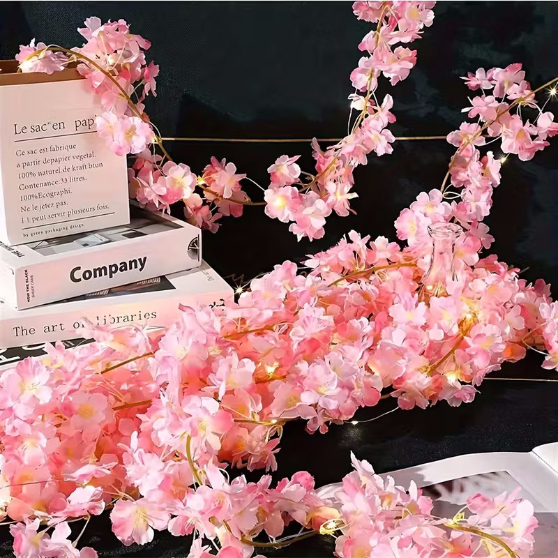 Pink Cherry Blossom String Lights view 2
