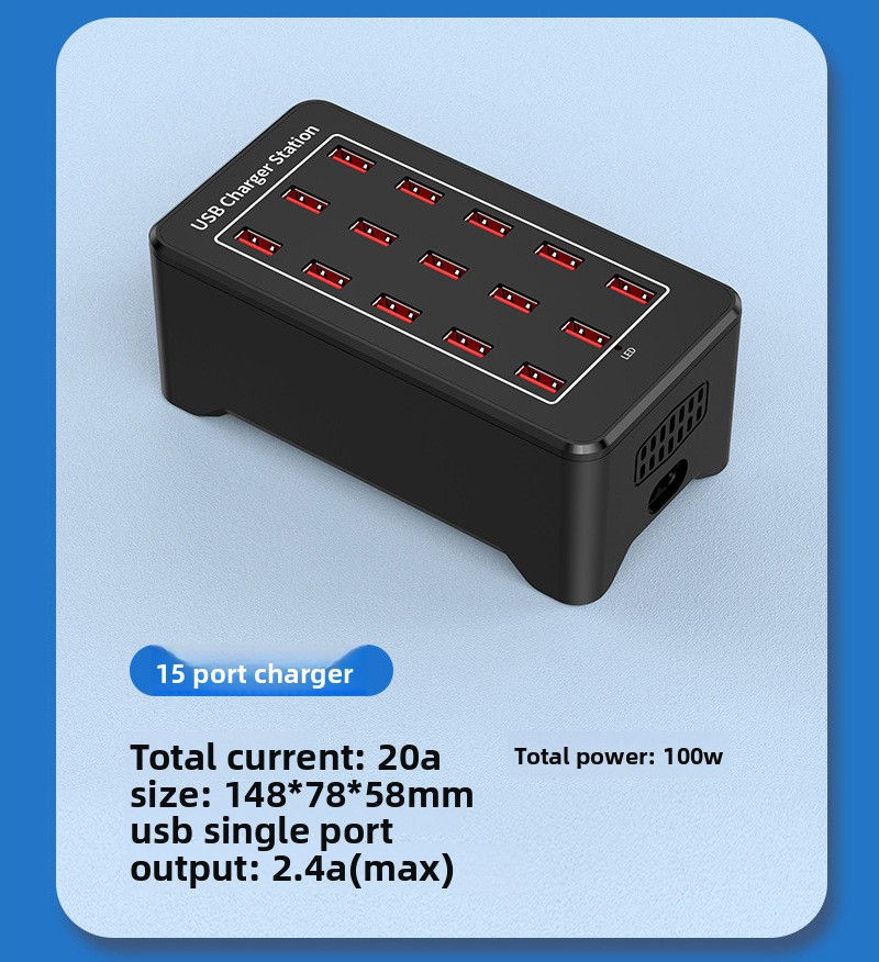 Thumbnail: Multi Port Desktop USB Charger Station