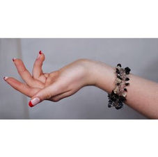 modelled black agate and citrine crrochet bracelet.jpg