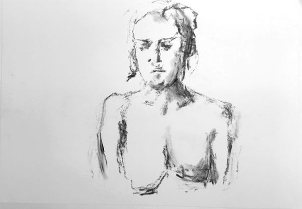 kohlezeichnung aktzeichnung frau akt charcoal drawing