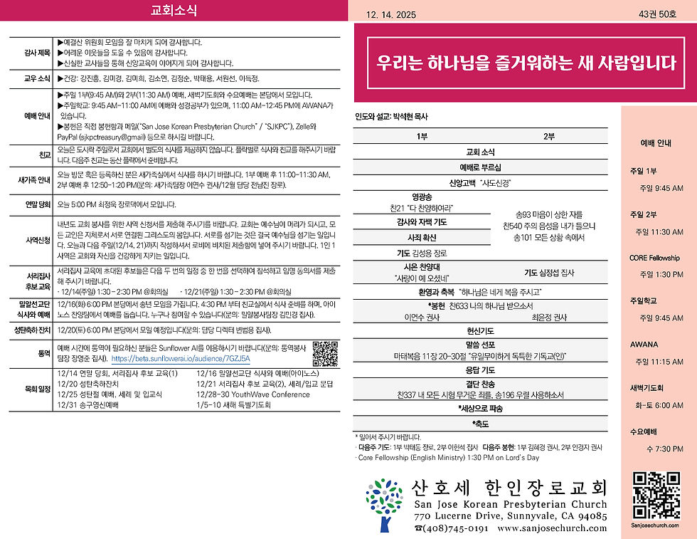 주보 (2025년 12월 14일)