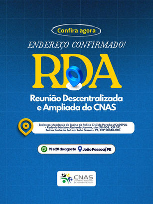 Endereço para a RDA do CNAS é divulgado!