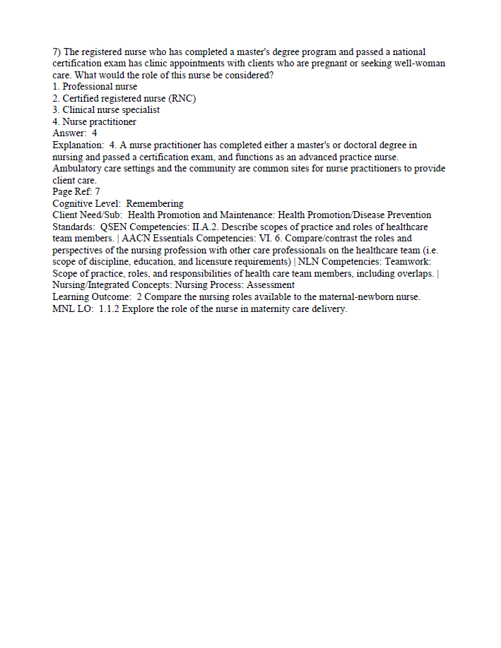 Thumbnail: Olds' Maternal Newborn Nursing and Women's Health 11th Edition TEST BANK