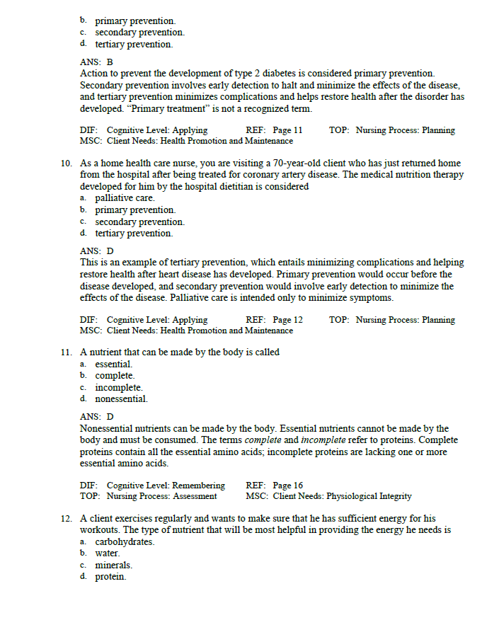 Thumbnail: Test Bank - Nutritional Foundations and Clinical Applications: A Nursing Approach 8th Edition