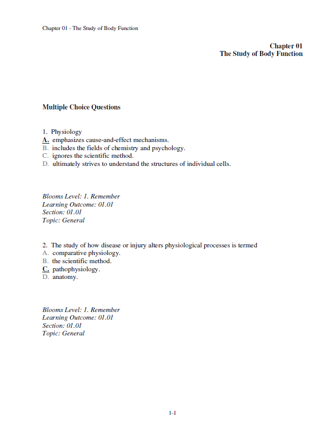 Thumbnail: Human Physiology 16th Edition By Stuart Ira Fox TEST BANK