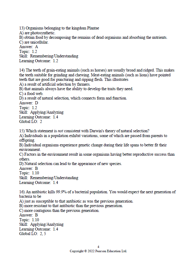 Thumbnail: Campbell Biology Concepts & Connections 10th Edition TEST BANK