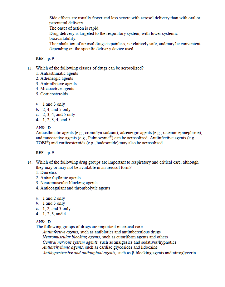Thumbnail: Rau's Respiratory Care Pharmacology 10th Edition TEST BANK