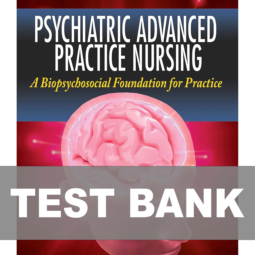Test Bank for Psychiatric Advanced Practice Nursing A Biopsychosocial Foundation for Practice