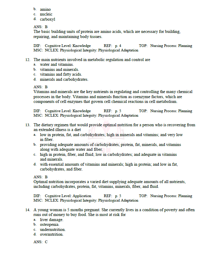 Thumbnail: Williams Basic Nutrition and Diet Therapy 16th Edition TEST BANK