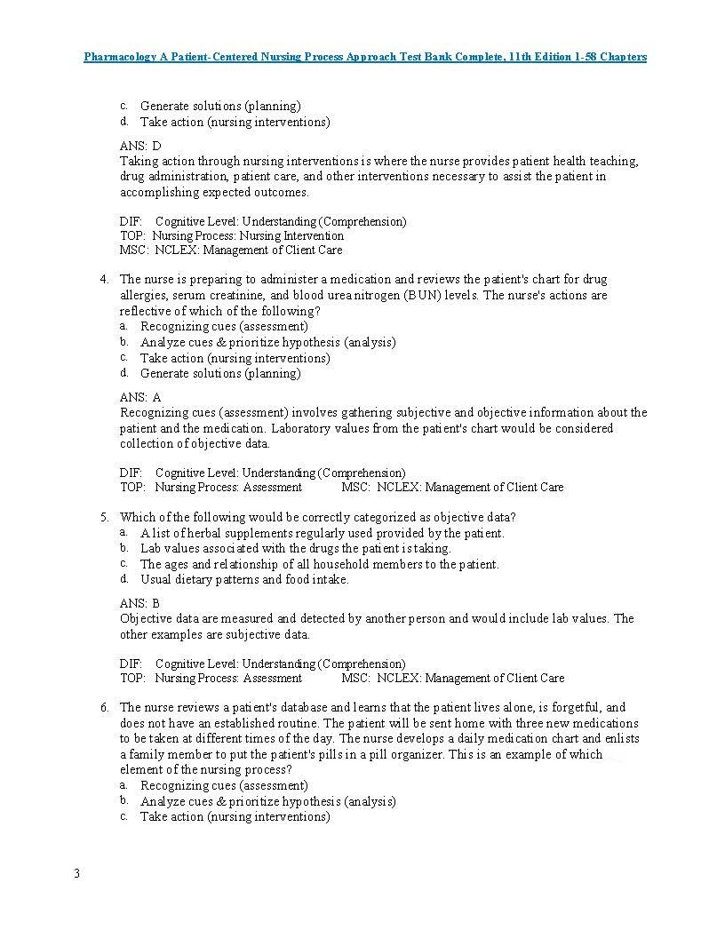 Thumbnail: Pharmacology A Patient-Centered Nursing Process Approach 11th Edition TEST BANK