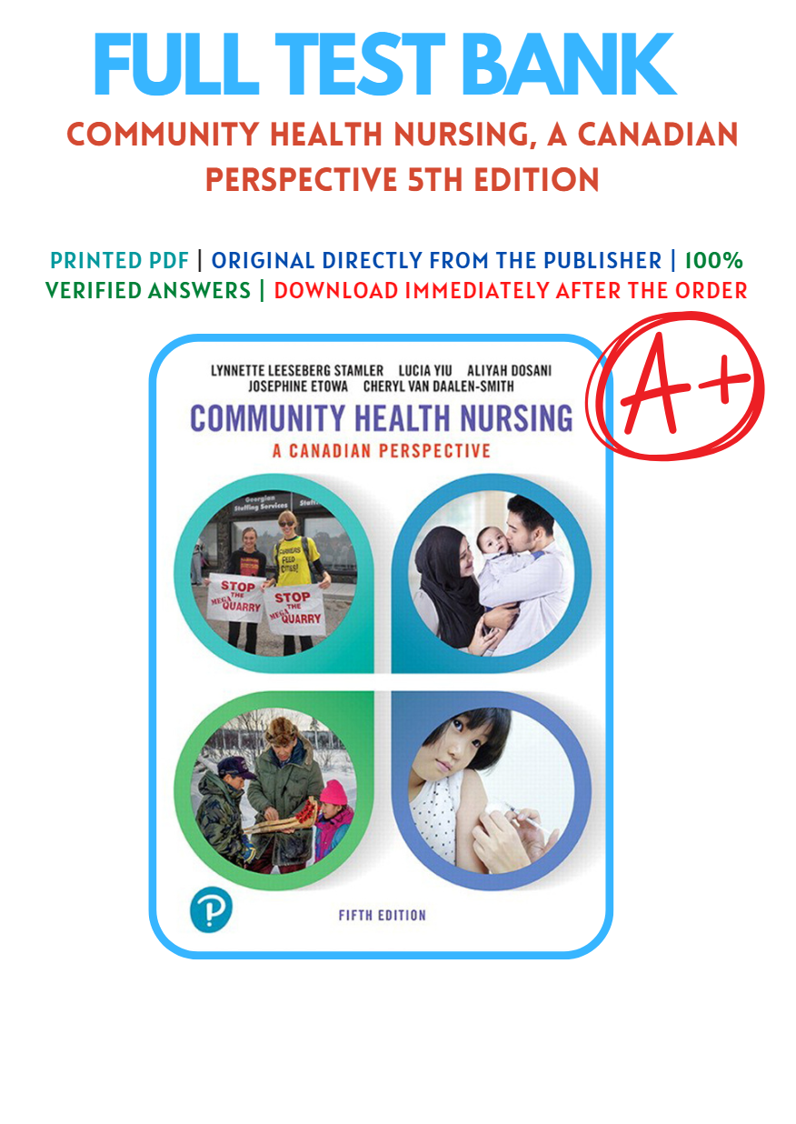 Thumbnail: Community Health Nursing A Canadian Perspective 5th Edition Test Bank