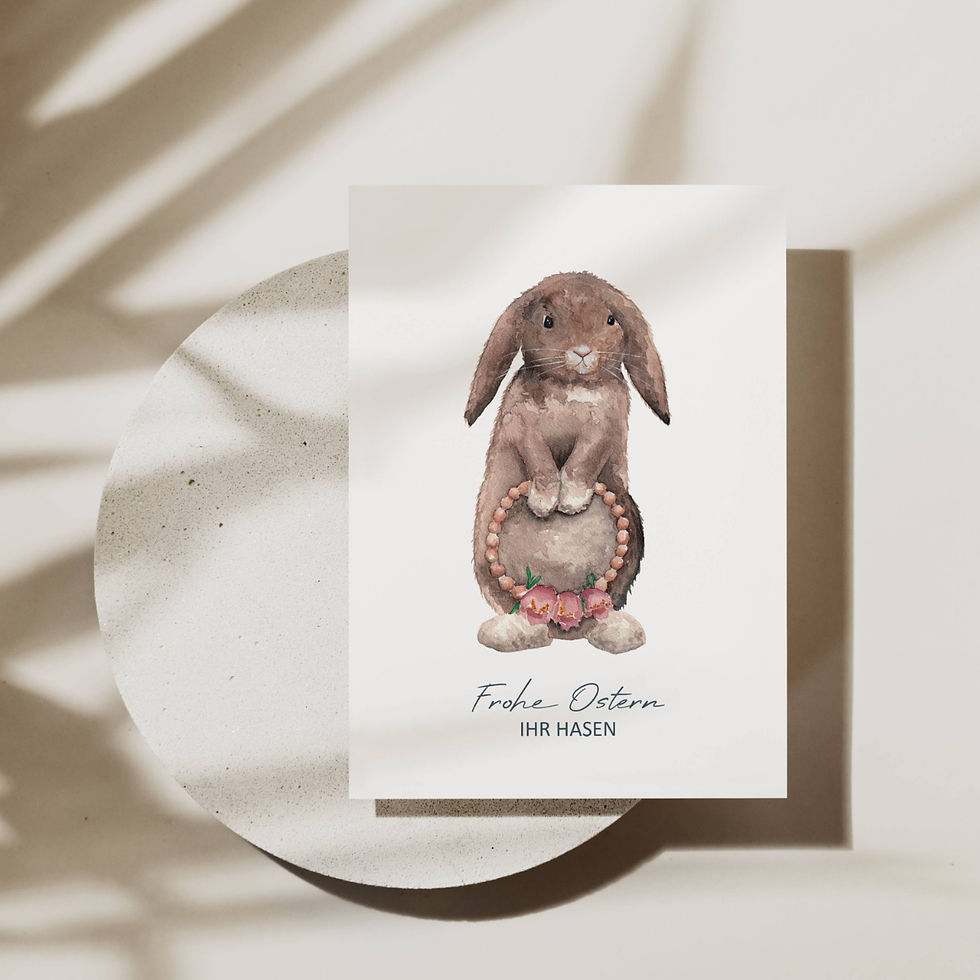 Miniaturbild: Oster-Postkarten-Set | 4 Aquarell-Motive