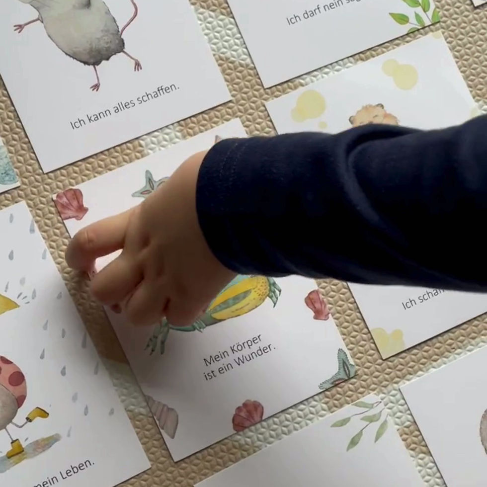 Miniaturbild: Affirmationskarten für Kinder mit Erklärtexten | im Baumwollsäckchen