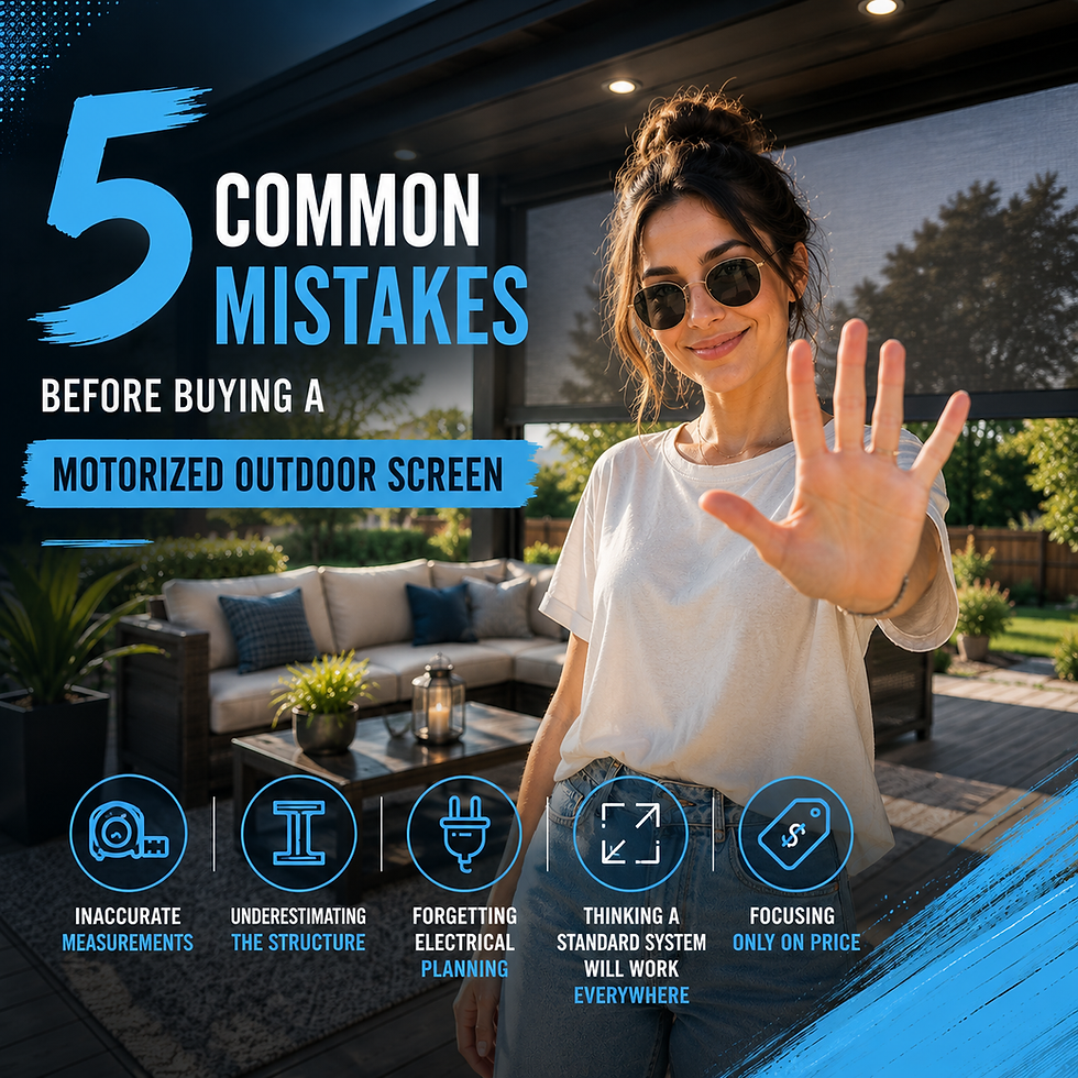 5 Mistakes Before Buying a Motorized Outdoor Screen.