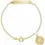Thumbnail: 14K solid gold Angel Charm Bracelet