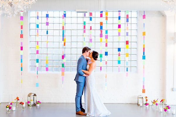 Colorful Chicago wedding with handmade d
