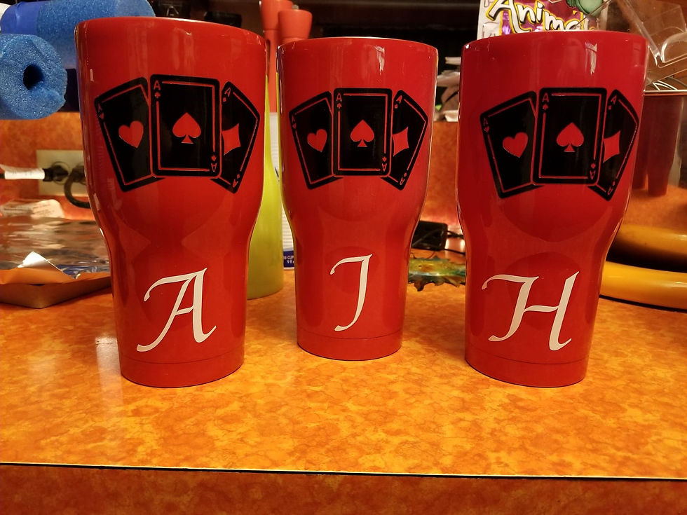 Thumbnail: 30 oz tumbler with one color and 2 decals