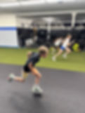 “Athlete sprint training at Build Two Win Performance in Colonie NY”