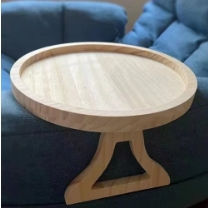 2025 Wooden Sofa Armrest Tray Circular Clip on Breakfast Tray Home Use Foldable