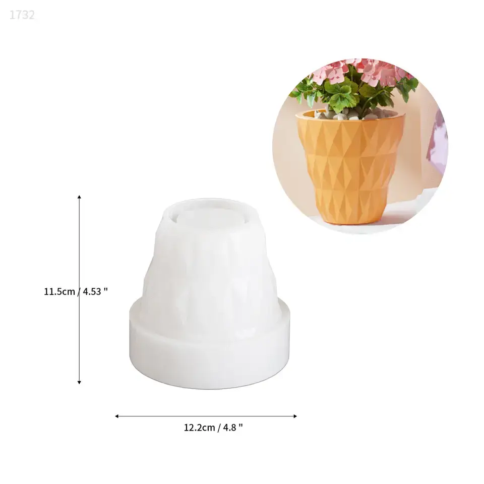 Thumbnail: DIY Epoxy Resin Table Night Lamp Silicone Mold with Diamond Pattern Crystal Lamp