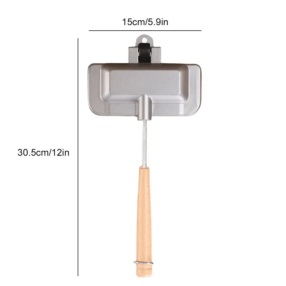 Thumbnail: Double-Sided Sandwich Pan Aluminum Alloy Bread Toast Breakfast Machine Grill Fry