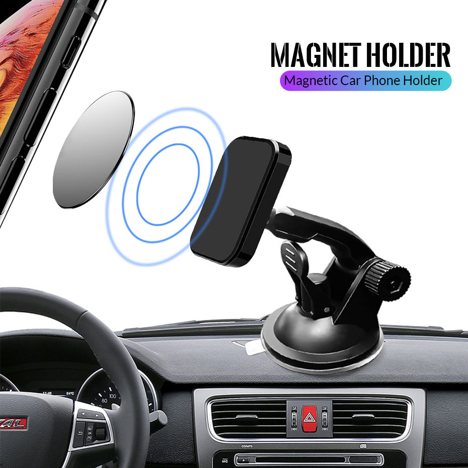 Thumbnail: Magnetic Car Phone Holder Windshield Sucker Stand 360 Degree Mobile Cell Magnet 