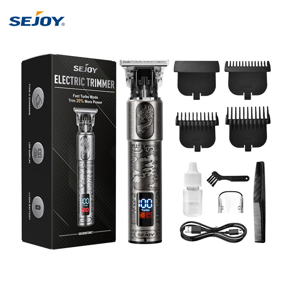SEJOY USB Rechargeable Hair Clipper Cordless, Metal Body Dragon Design Hair Trim