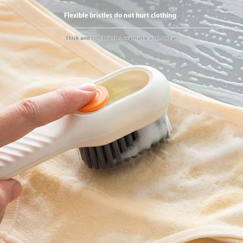 Thumbnail: 1/2pcs Shoes Brush Automatic Liquid Discharge Multifunction Press Out Shoes Clea