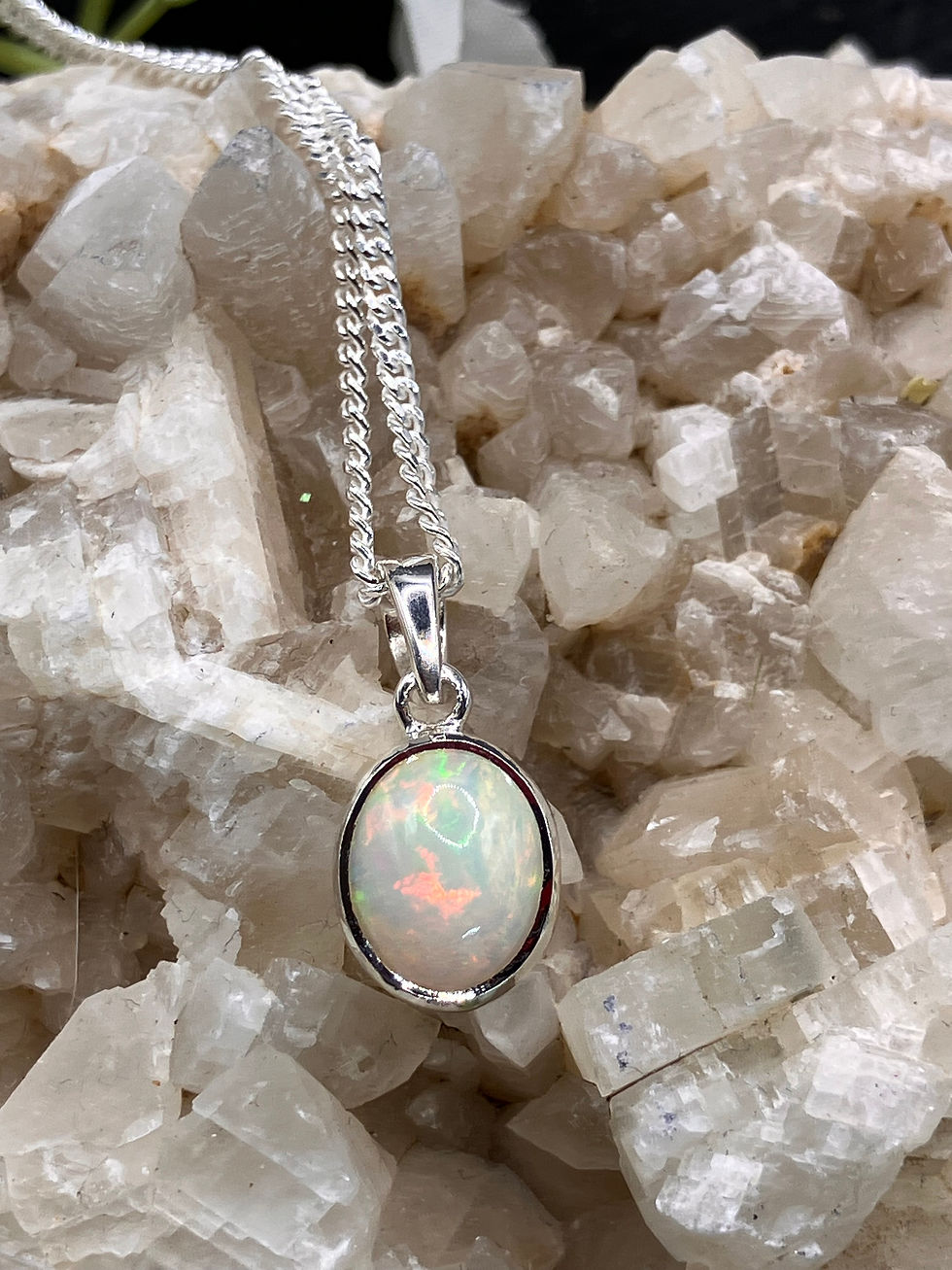 Silver Opal Necklace