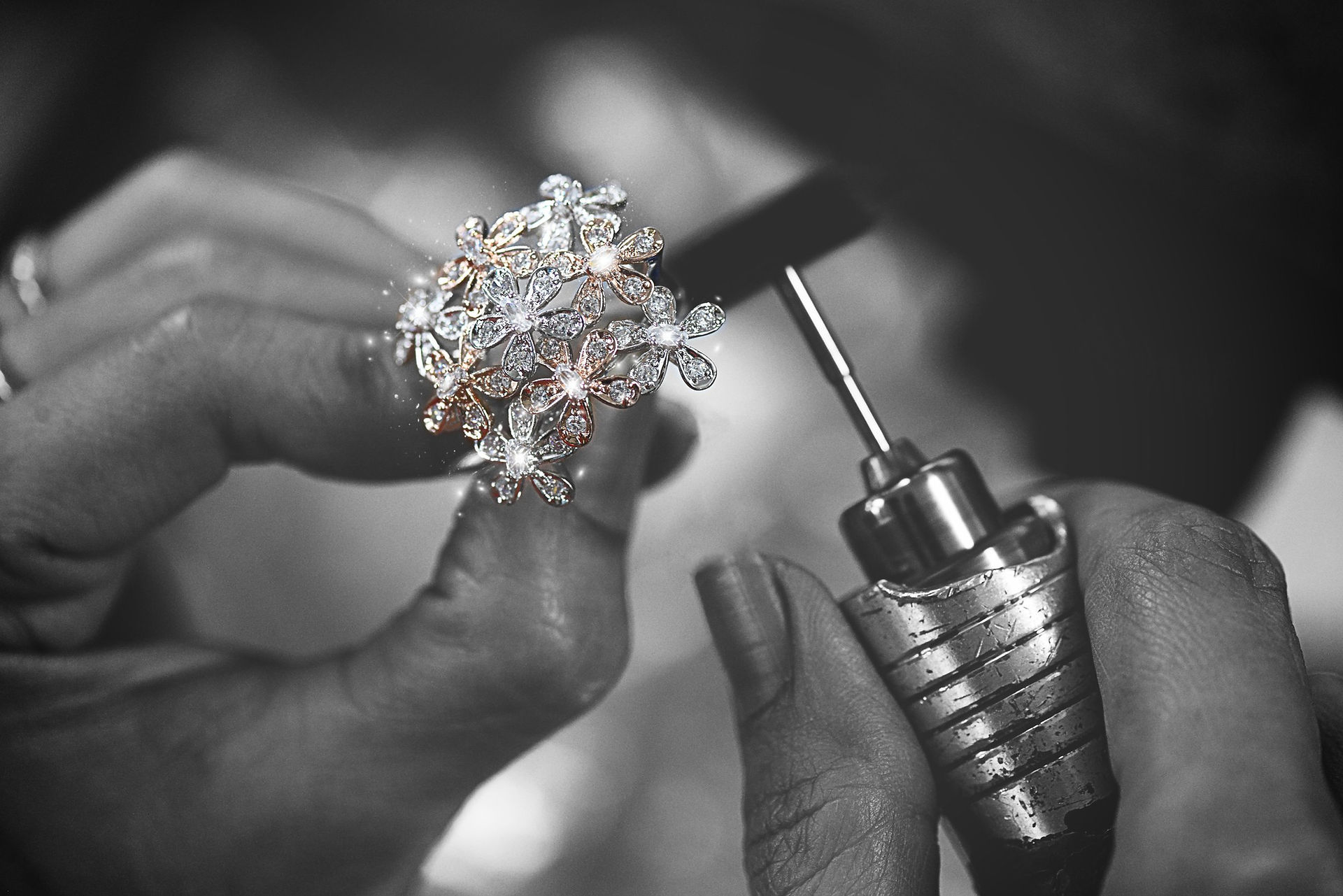 Earring stud making process.