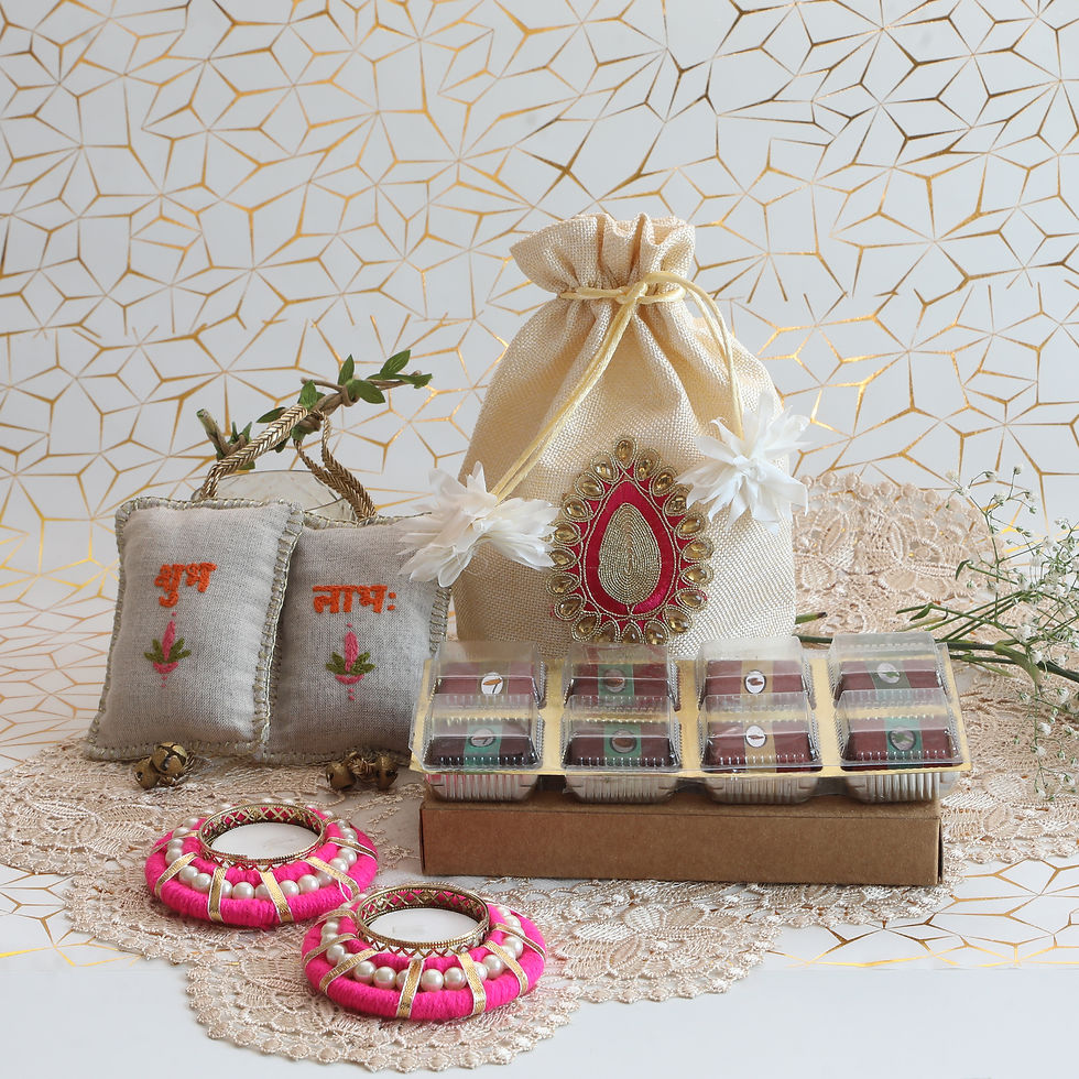 Thumbnail: jhappi Simply Festive – Diwali Décor, Diyas & Chocolates Gift Set | Handmade by Rural Women & Specially-Abled Artisans