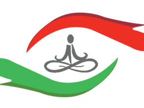 Abstract logo: AMAR EYE YOGA| Official Logo