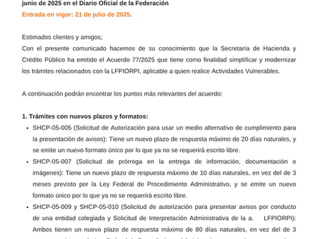 COMUNICADO