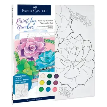 Watercolor Paint by Number- Succulents