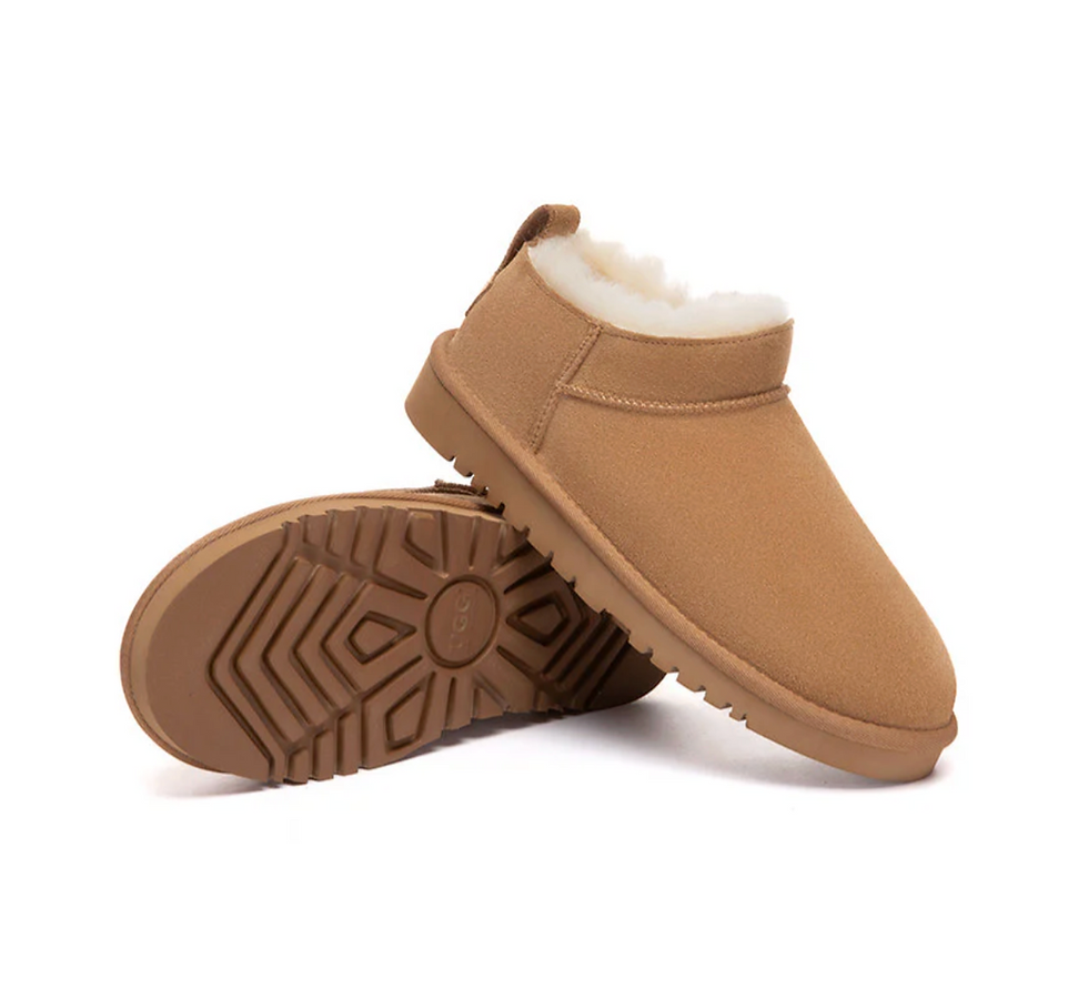 Thumbnail: AS UGG Boots Sheepskin Wool Low Cut Ankle Lune