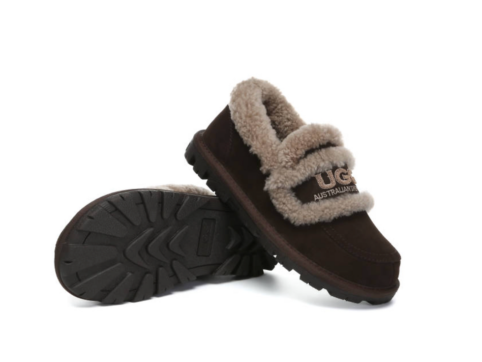 Thumbnail: AS UGG Women  Wool Ankle Rilee Loafers Slippers