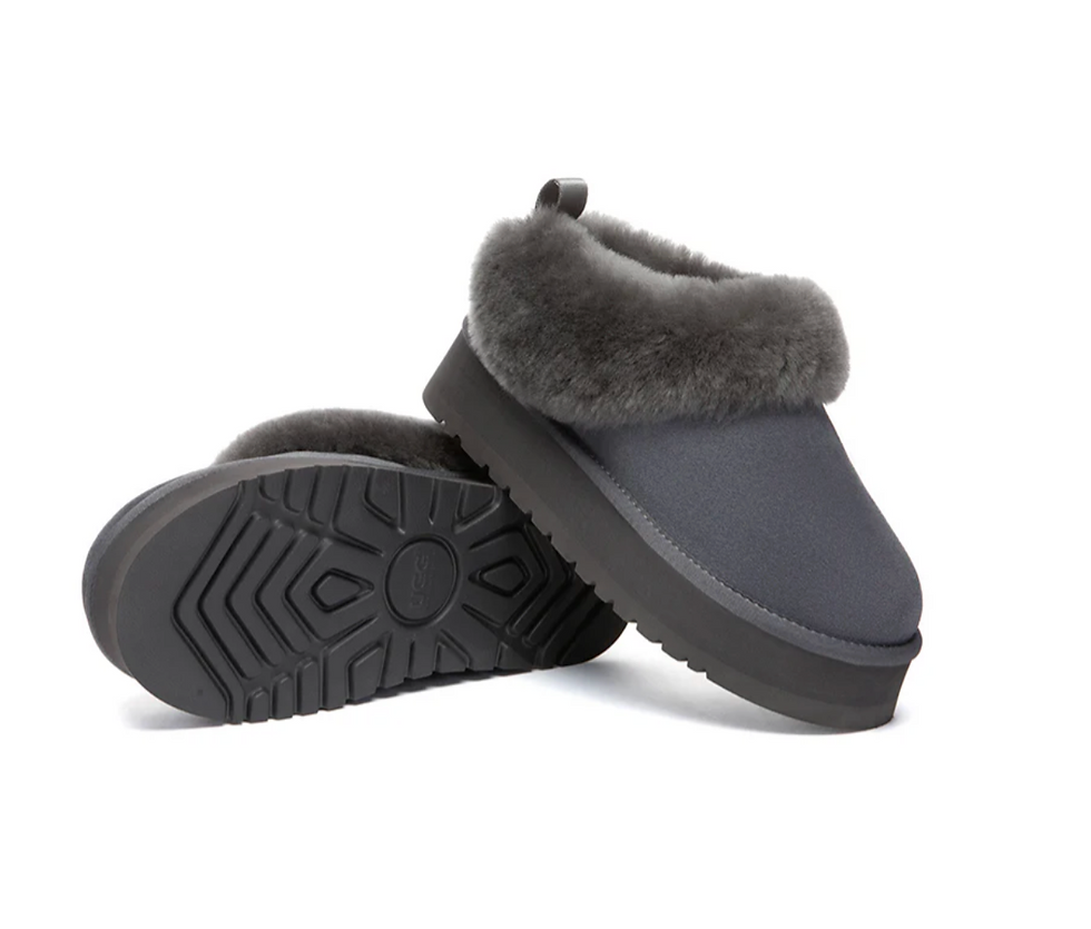 Thumbnail: AS UGG Slippers Sheepskin Wool Ankle Glacial