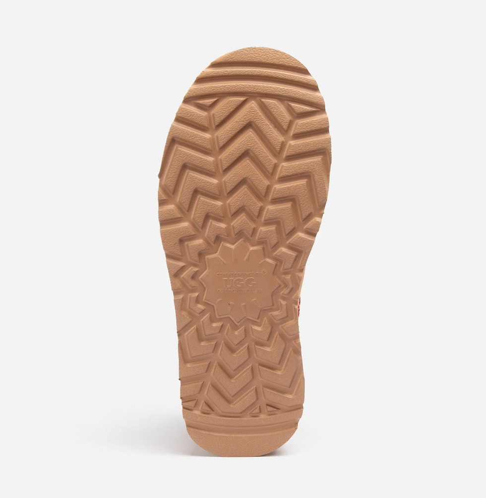 Thumbnail: OZWEAR UGG Tazzy Platform Close Back Chestnut Red  Slippers