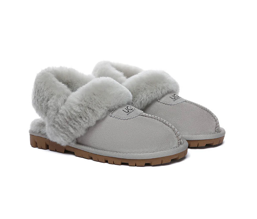 Thumbnail: AS UGG 3-Way Style Slippers Removable Wool Fluffy Strap