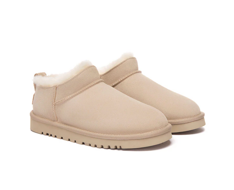 Thumbnail: AS UGG Boots Sheepskin Wool Low Cut Ankle Lune
