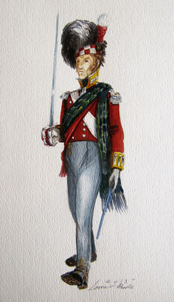 GB-Major-Officier-Supérieur-92Th-Foot-Rgt-Highland-1814