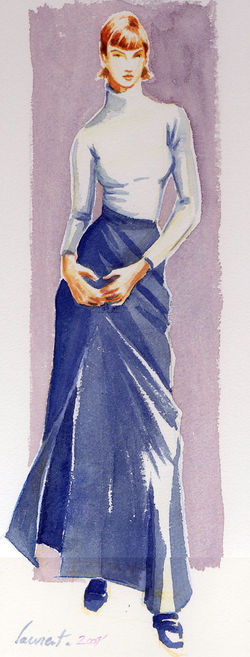 20-Figurine de mode- Aquarelle