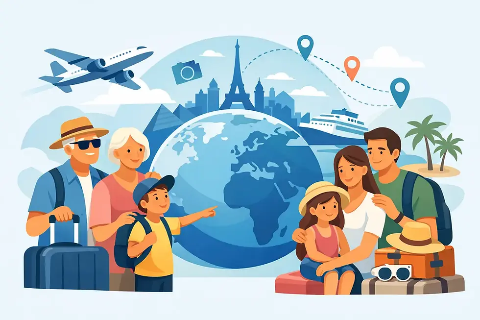 Cómo organizar viaje multigeneracional internacional