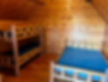 Rustic cabin with full bed and bunk beds